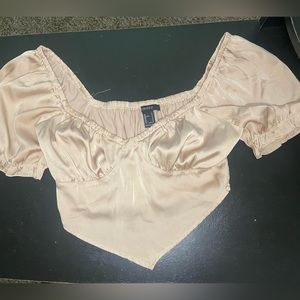 Forever 21 champagne crop top in size S.